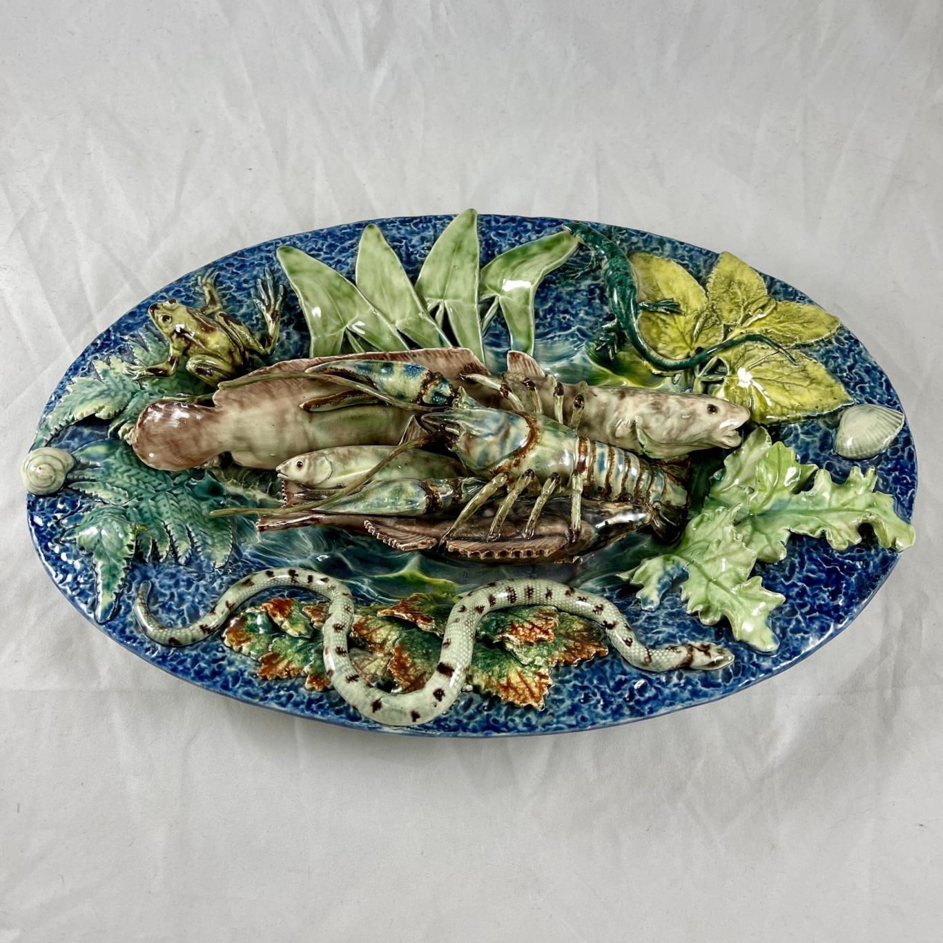 Thomas Sergent Palissy Trompe l'oeil Crustaceans Platter – Black