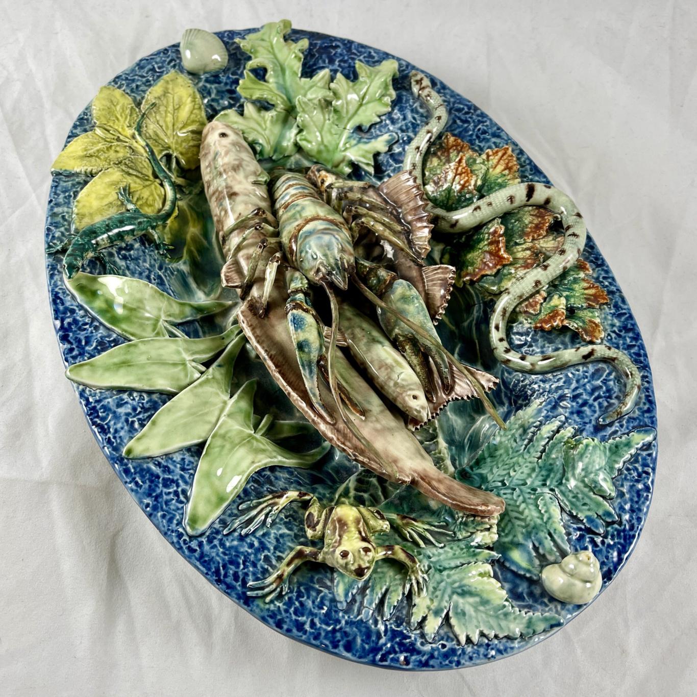 Thomas Sergent Palissy Trompe l'oeil Crustaceans Platter – Black
