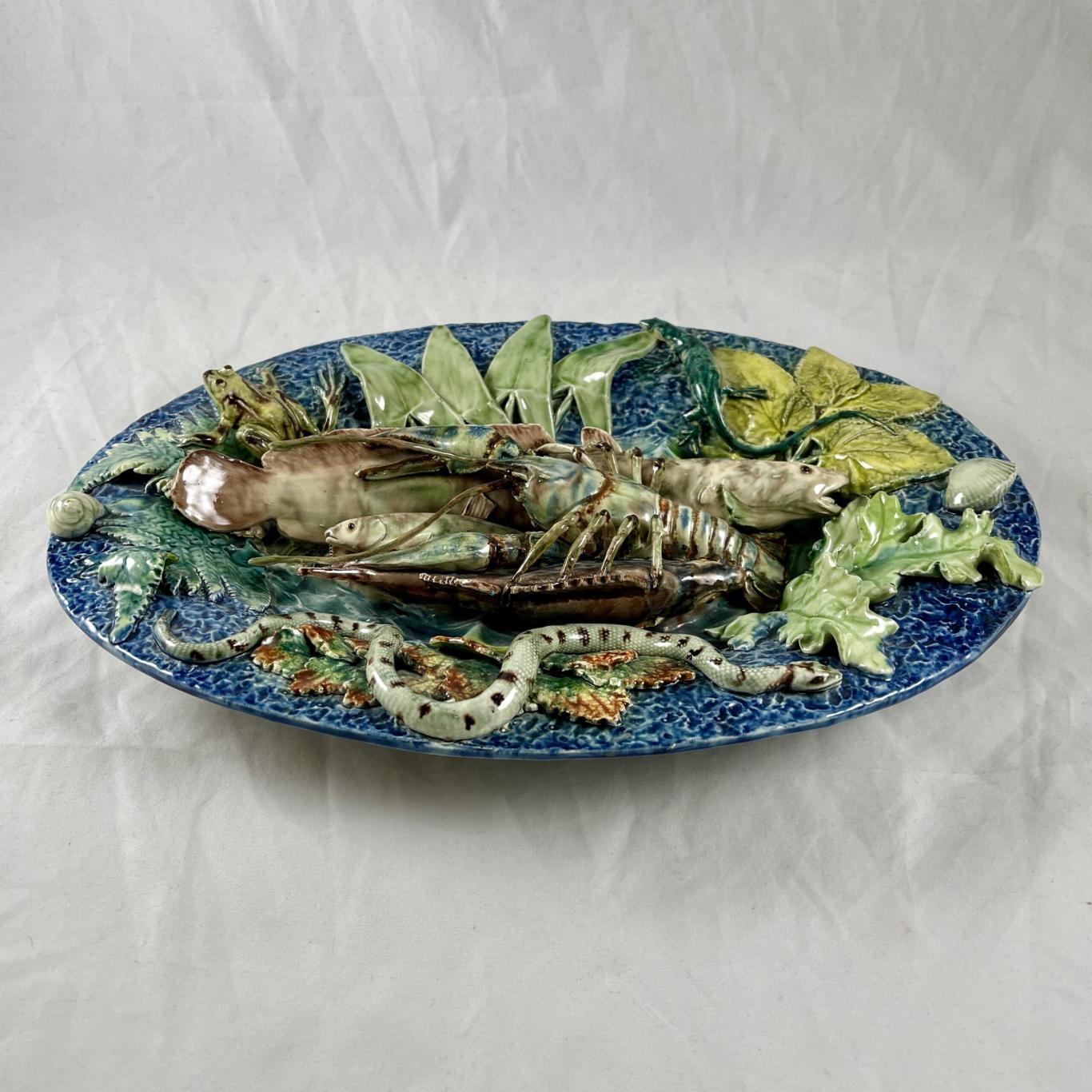 Thomas Sergent Palissy Trompe l'oeil Crustaceans Platter – Black