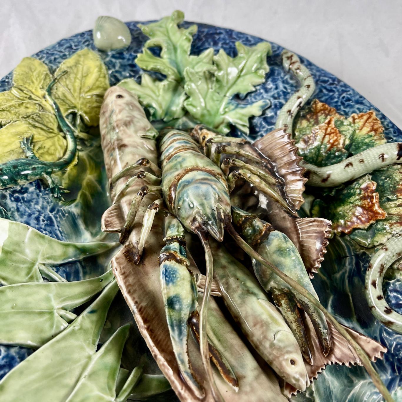 Thomas Sergent Palissy Trompe l'oeil Crustaceans Platter – Black