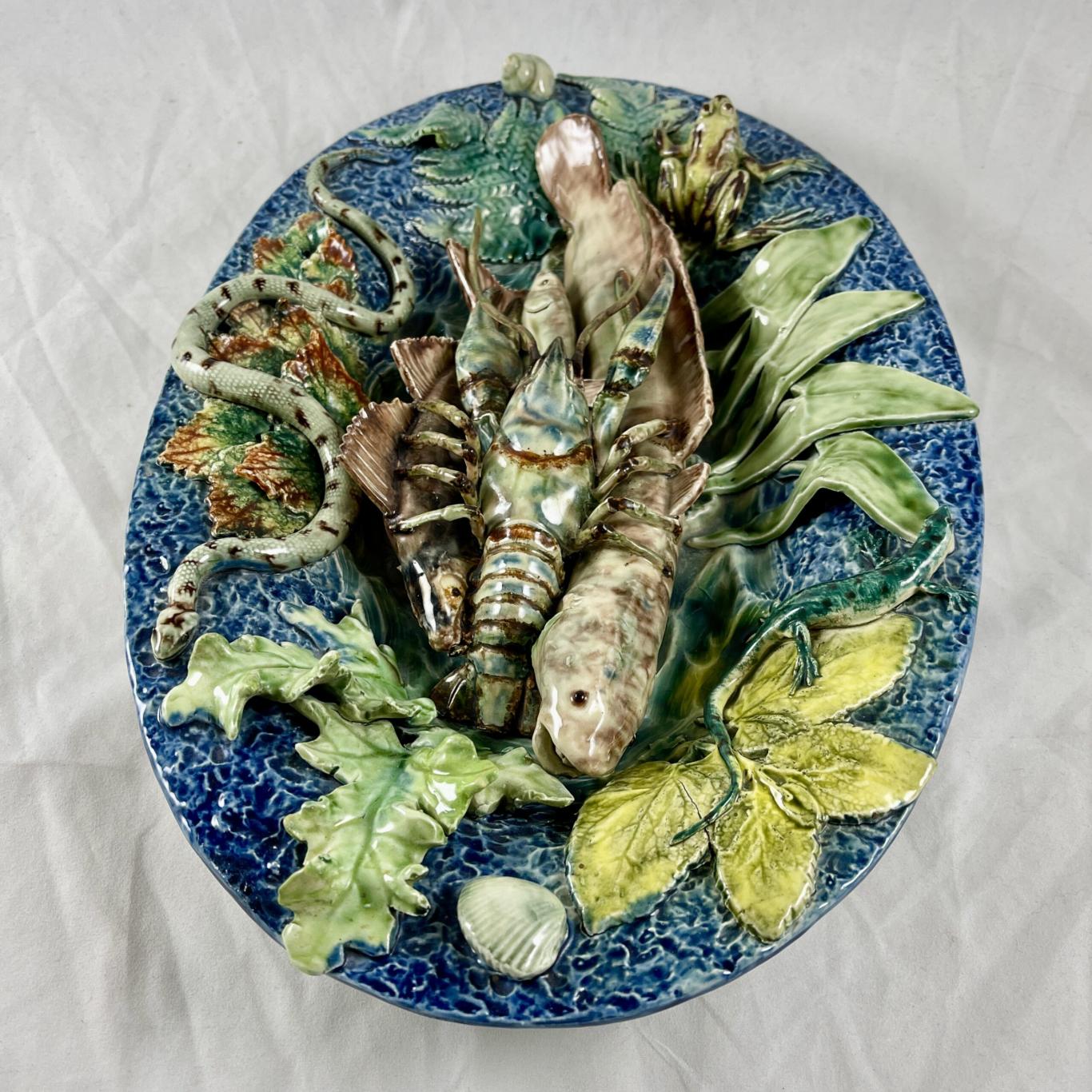 Thomas Sergent Palissy Trompe l'oeil Crustaceans Platter – Black
