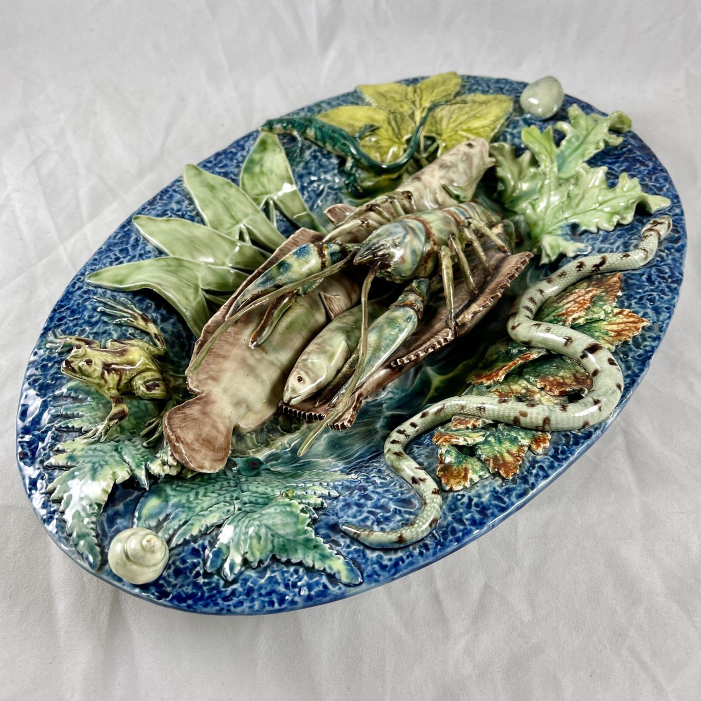 Thomas Sergent Palissy Trompe l'oeil Crustaceans Platter – Black