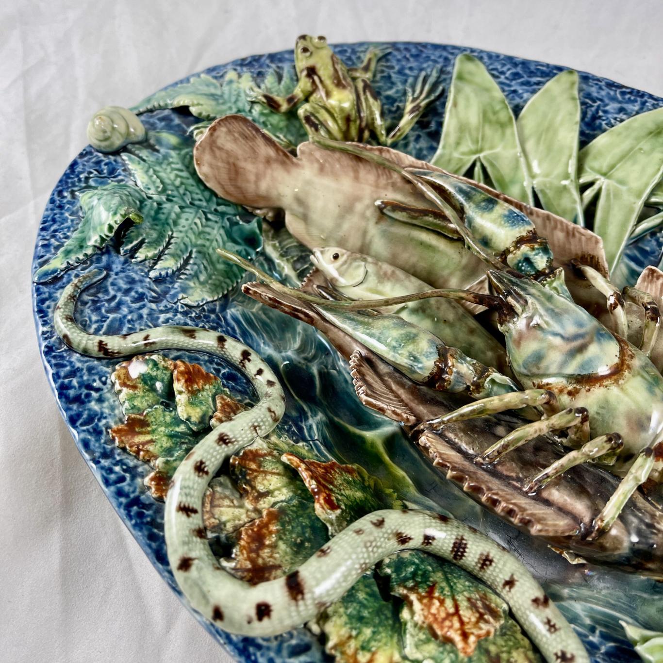 Thomas Sergent Palissy Trompe l'oeil Crustaceans Platter – Black