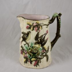 English Majolica Birds Nest Pitcher - SOLD