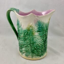 GSH Etruscan Majolica 8 Inch Fern Pitcher - SOLD