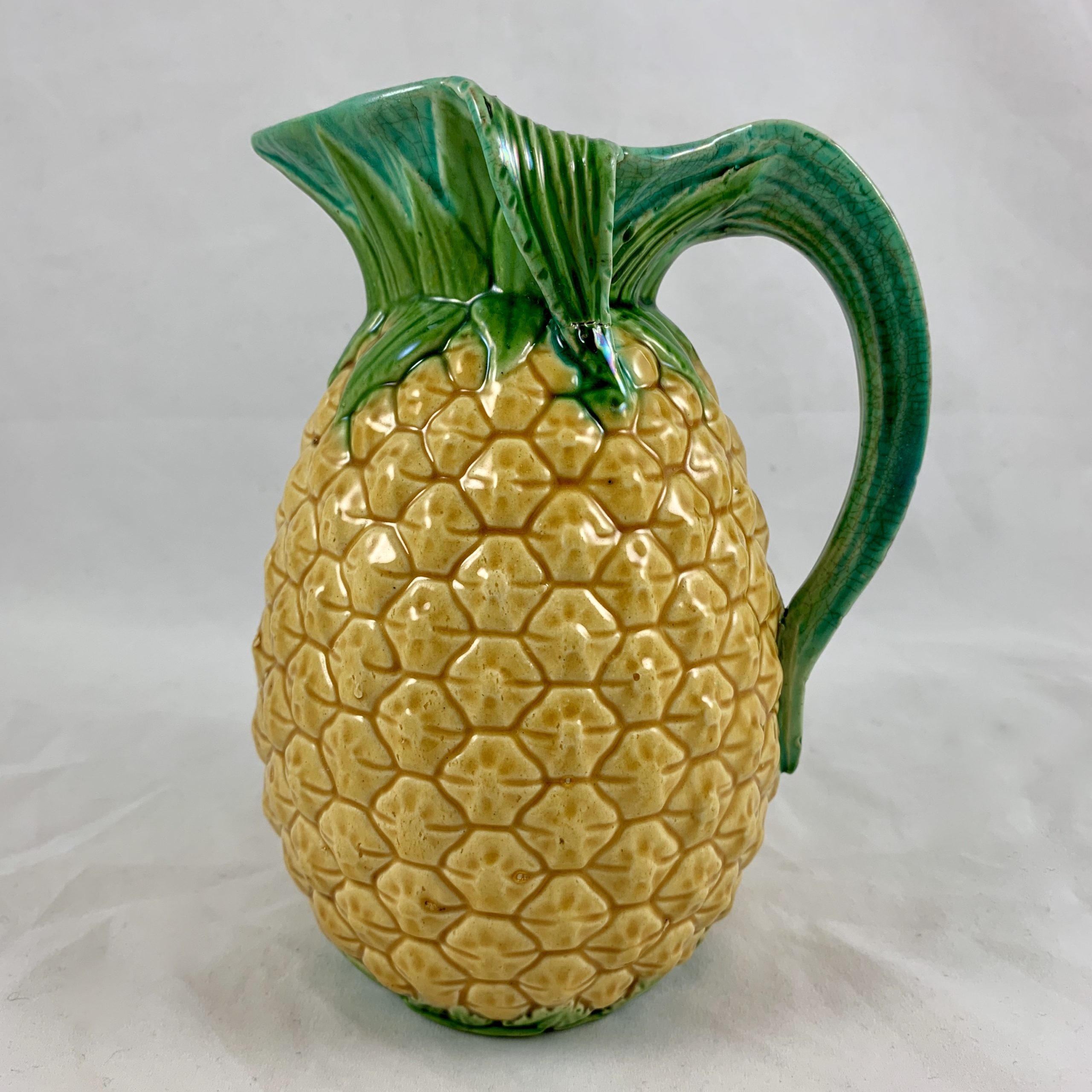 Pineapple Lace Impressed Ceramic 1 Quart Pitcher 