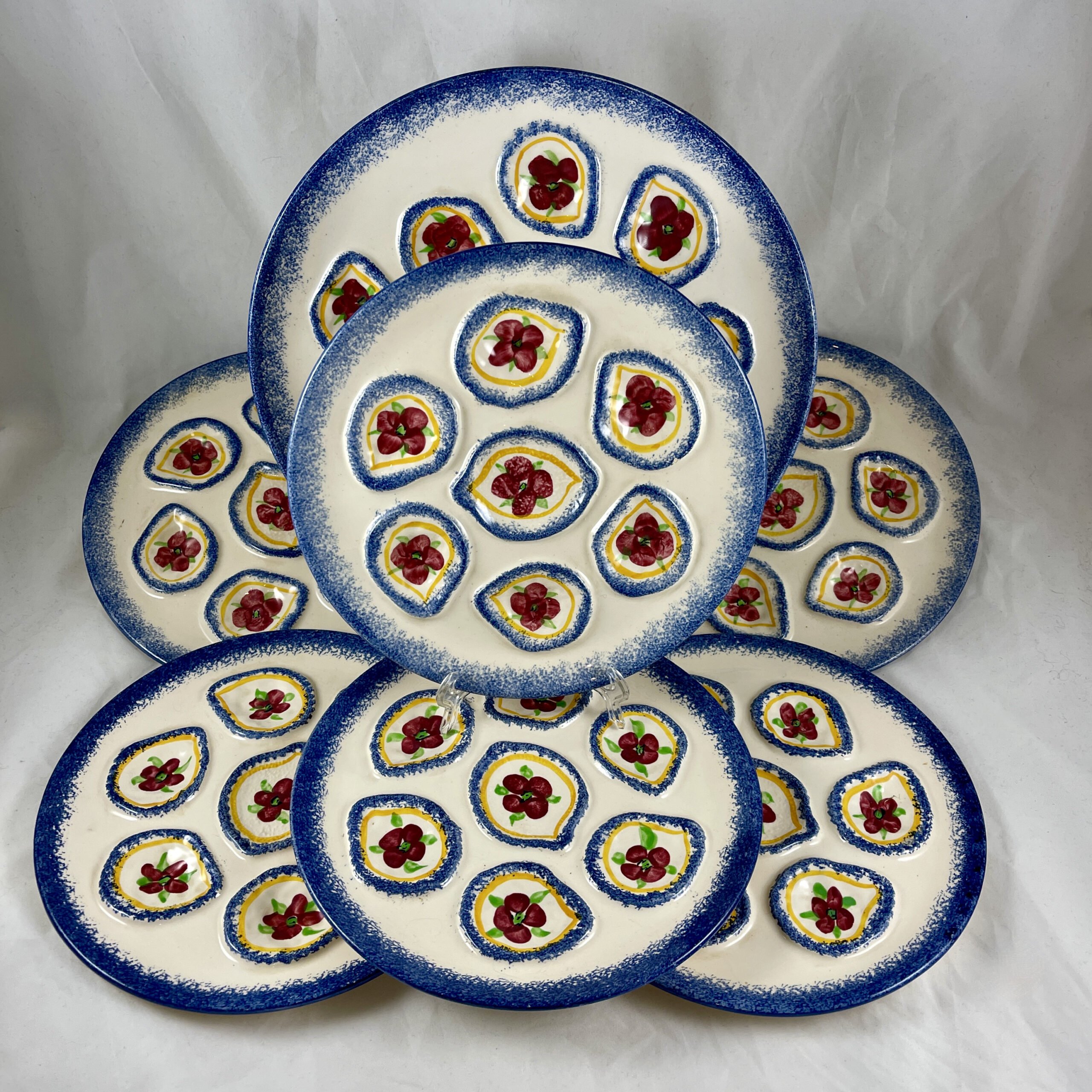 St-Pol-de-Leon French Oyster Server & Six Plates