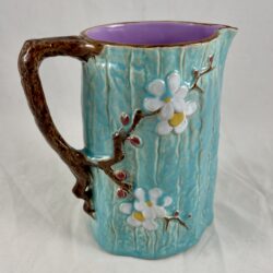 Joseph Holdcroft Majolica Dogwood Pitcher - SOLD