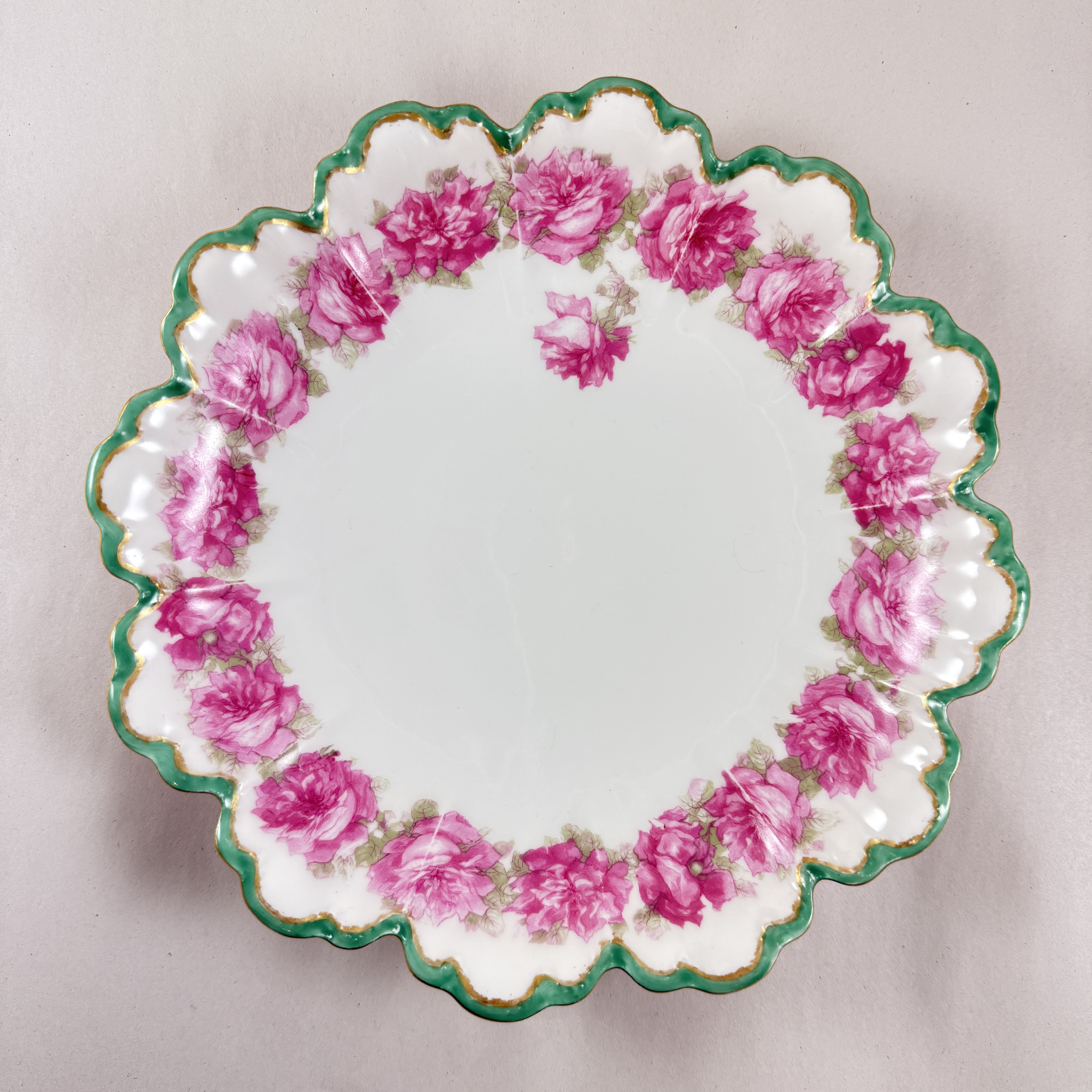 French Haviland Limoges Petal Shaped Rose Bowl