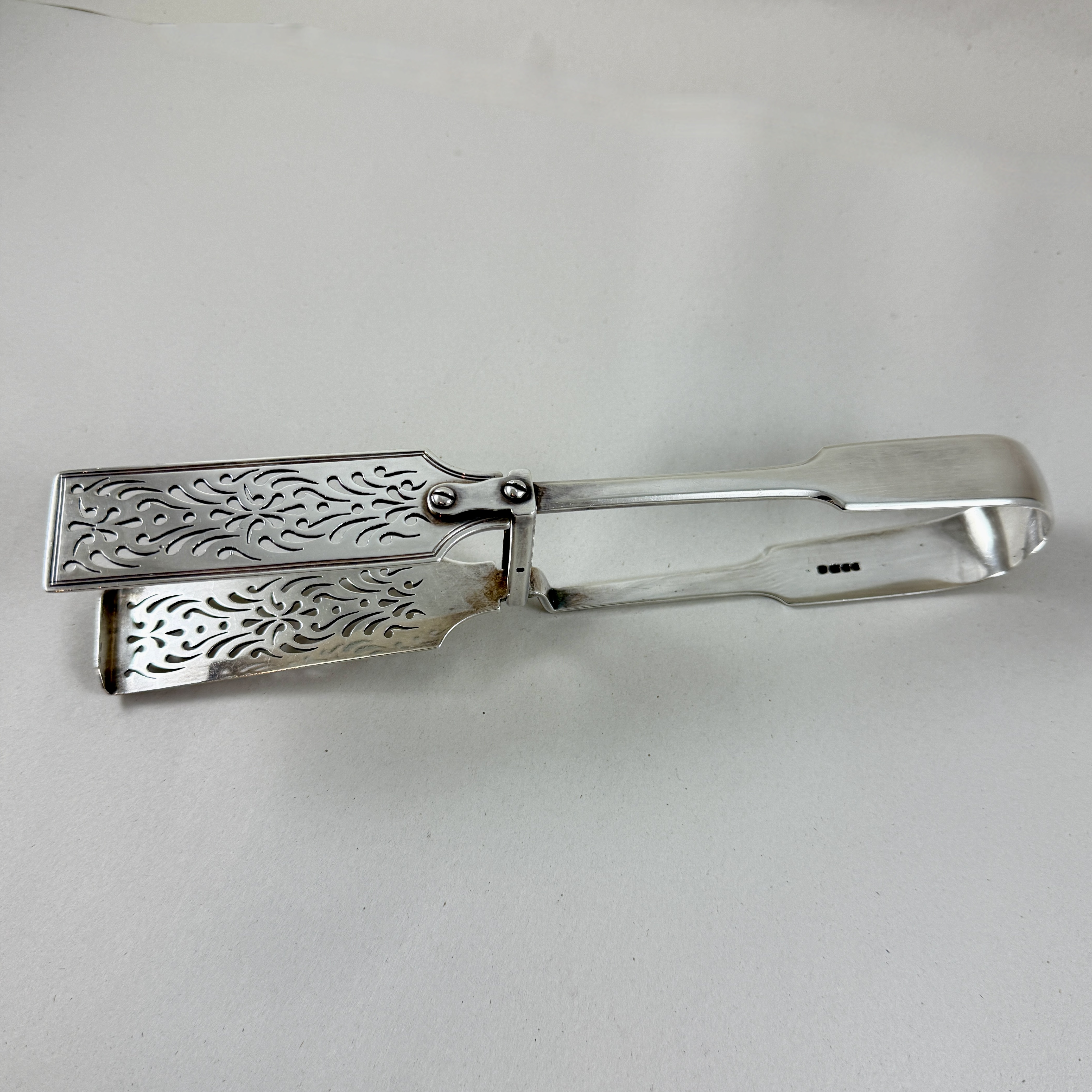 Estate William Eaton English Sterling Silver Asparagus Tongs