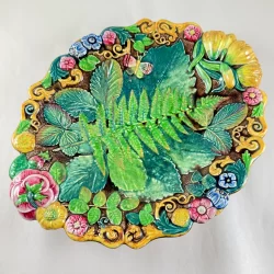 Samuel Alcock Royal Palissy Majolica Footed Comport