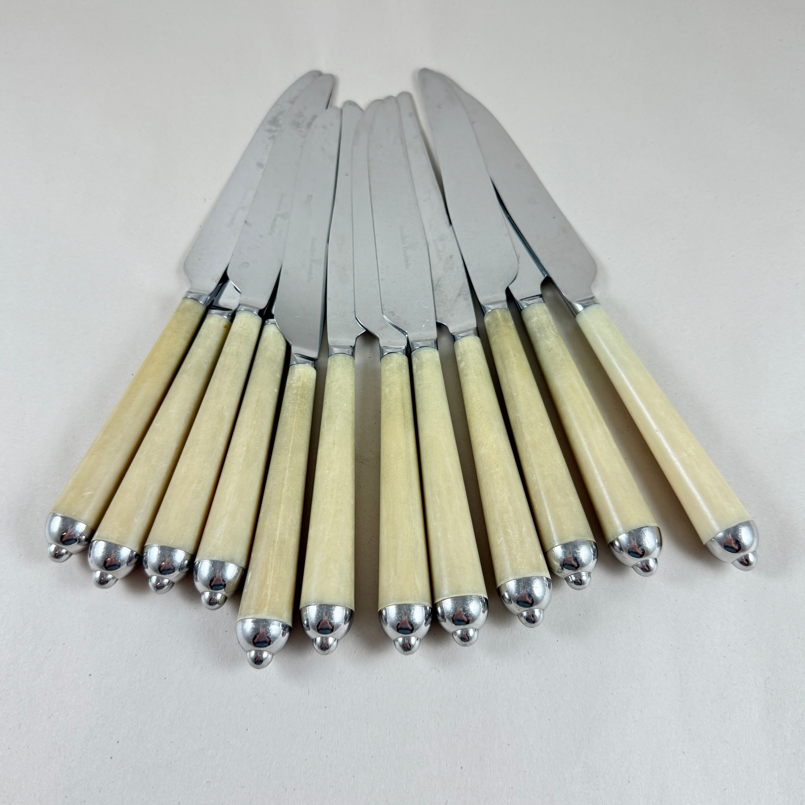 Mid-Century French Bouillet Bourdelle Table Knives, set of 12