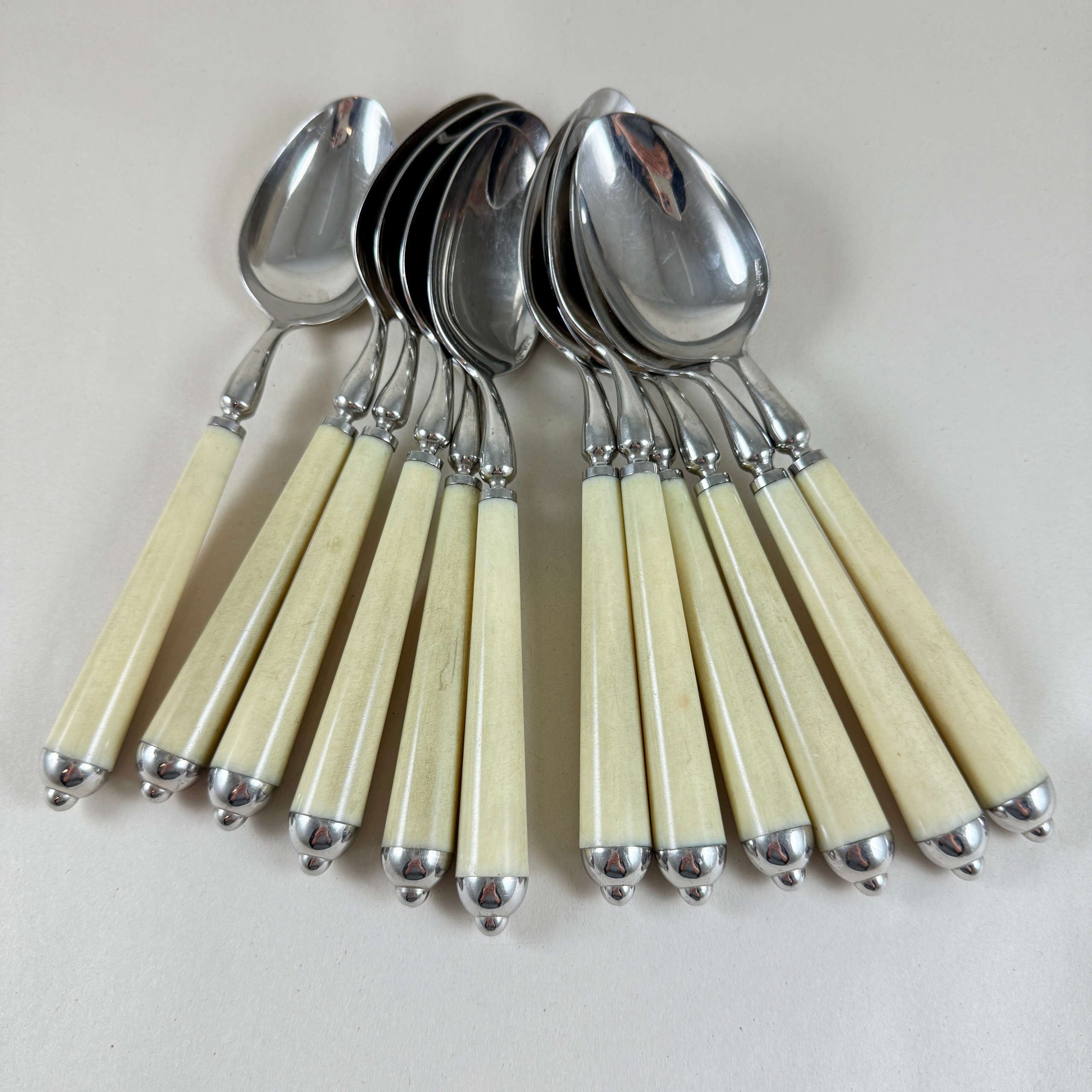 Mid-Century French Bouillet Bourdelle Table Spoons, set of 12