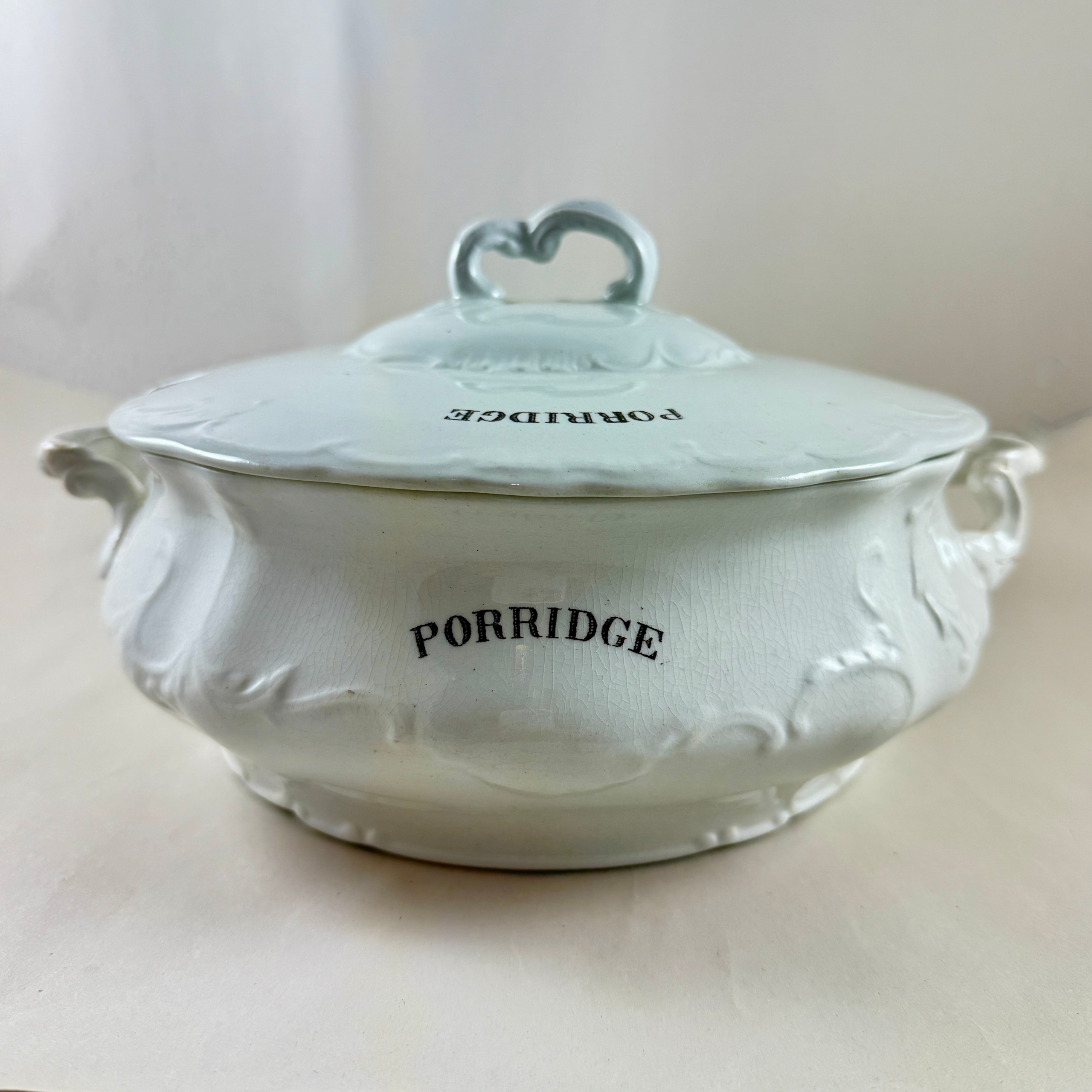 Ridgways Semi Porcelain English Porridge Lidded Tureen