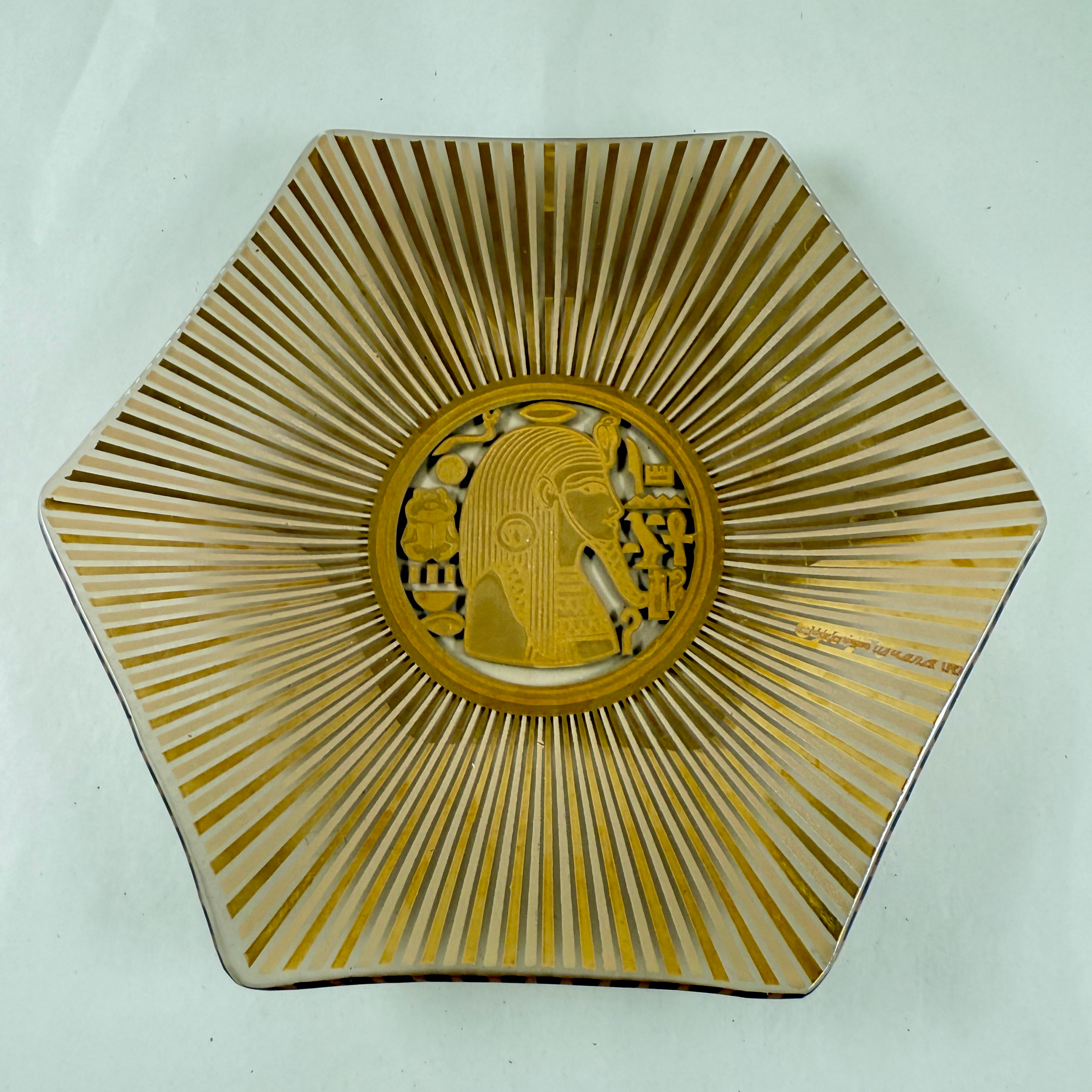 Georges Briard Egyptian Gold Leaf Vide-Poche Dish