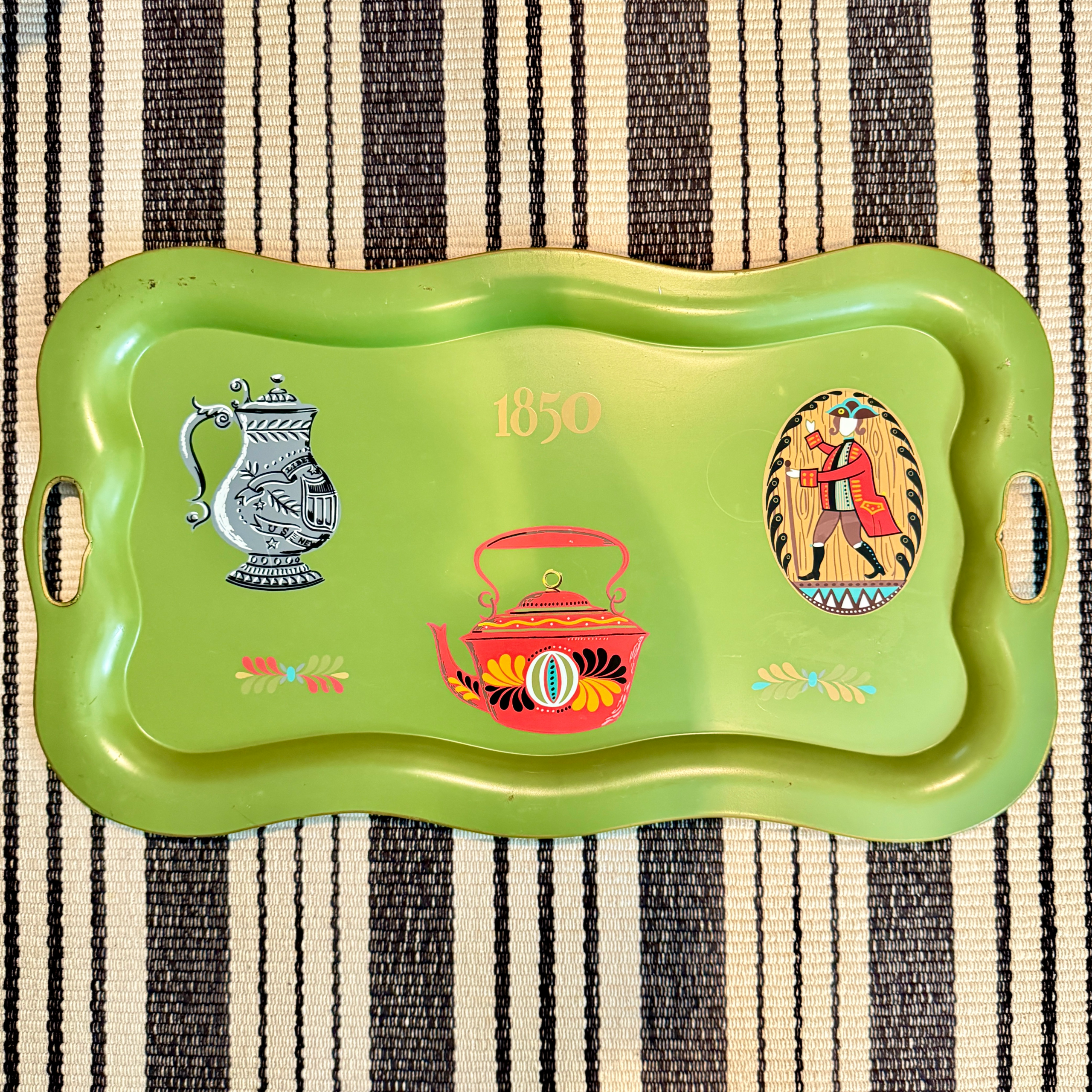 Georges Briard Tole De Lys Colonial Tray