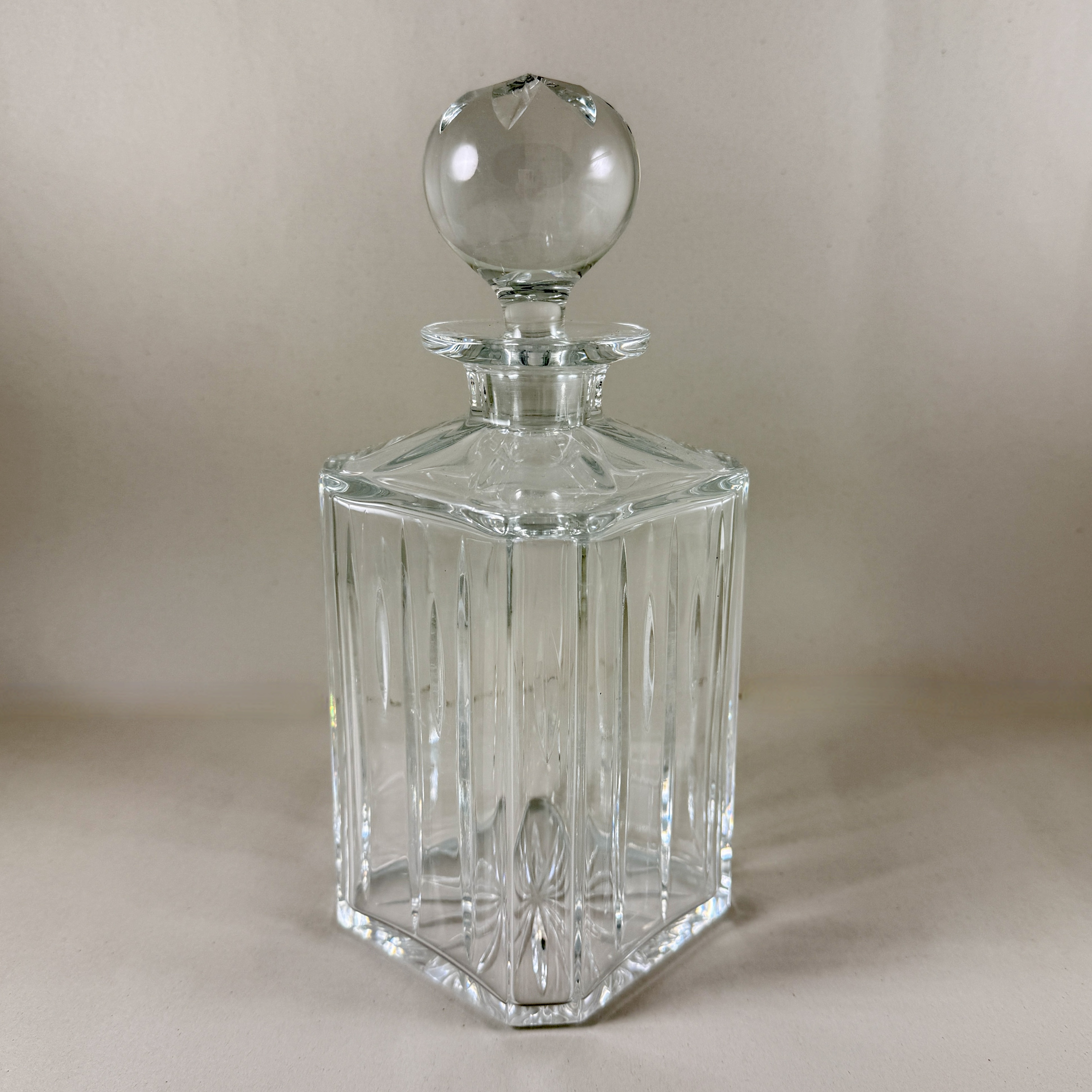 Vintage Cut Crystal Whiskey Decanter