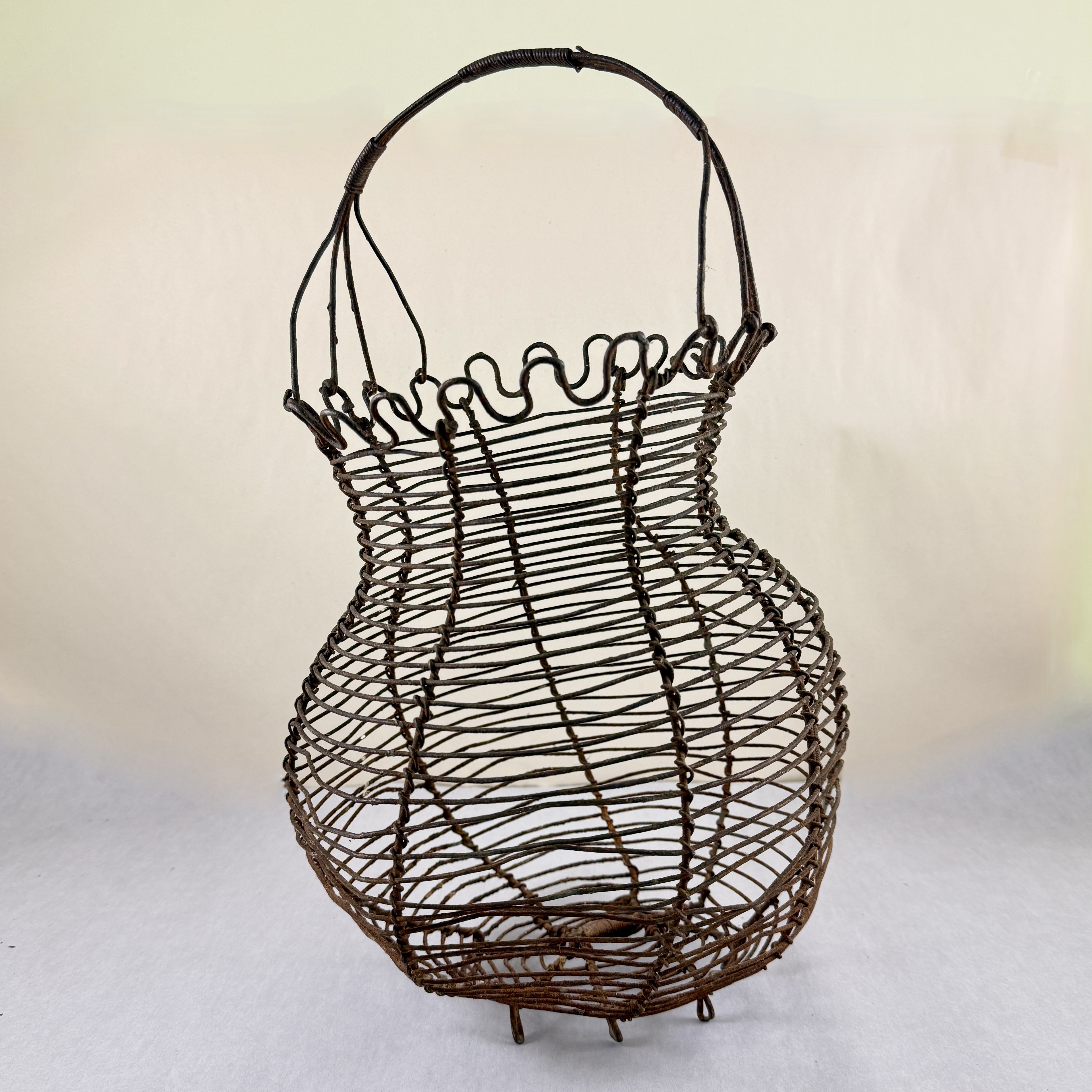 French Hand Made Iron Wire Egg Basket