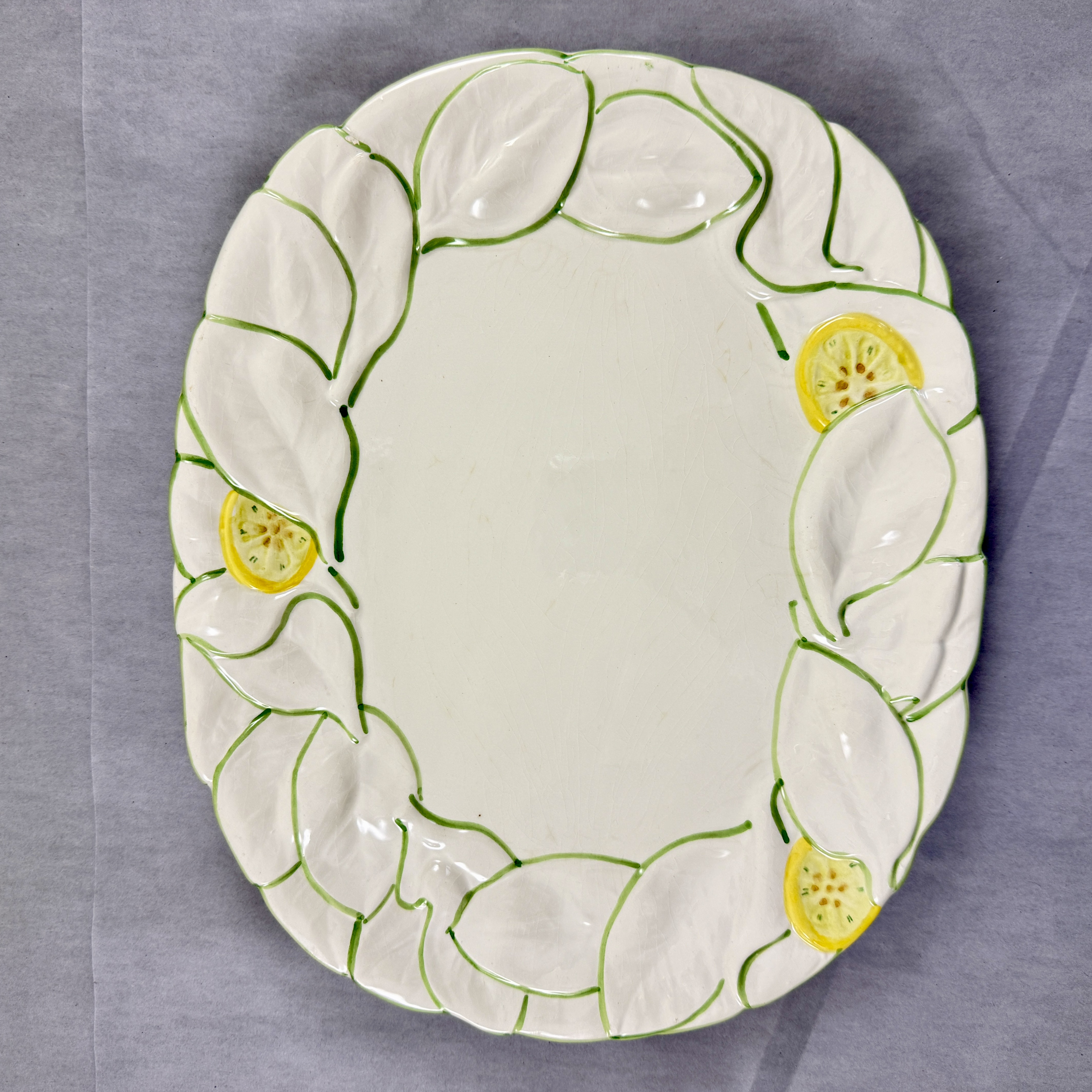 Mid-Century Italian Lemon Leaf Platter