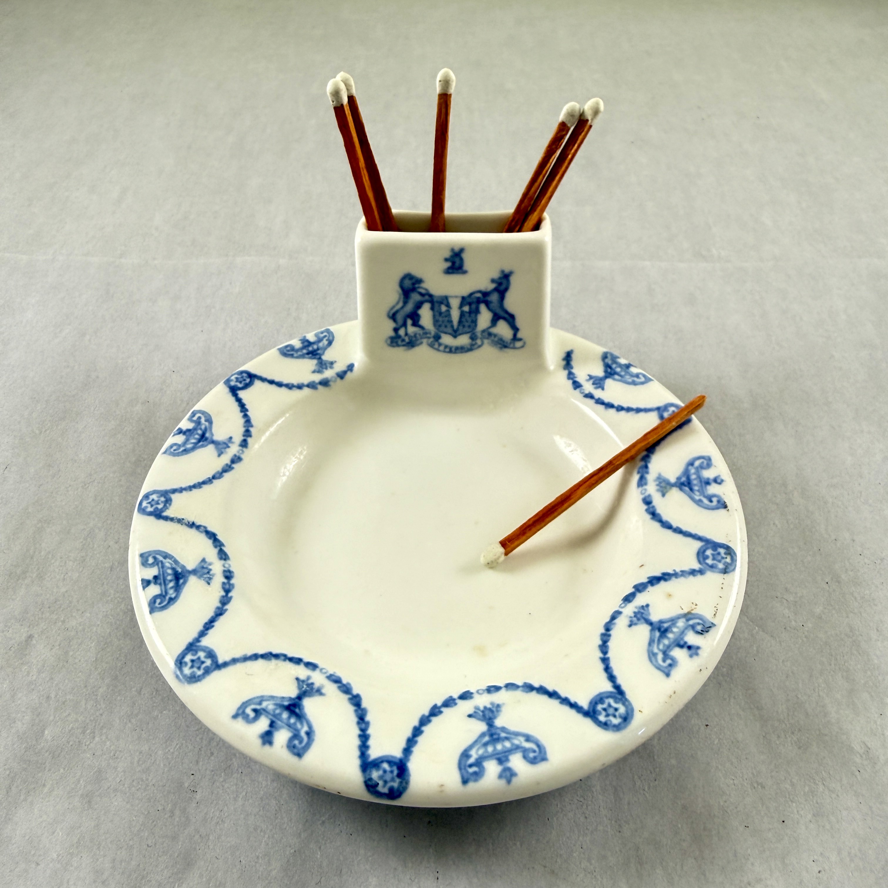 1920s Syracuse China Adam Pattern Match Holder & Ash Tray
