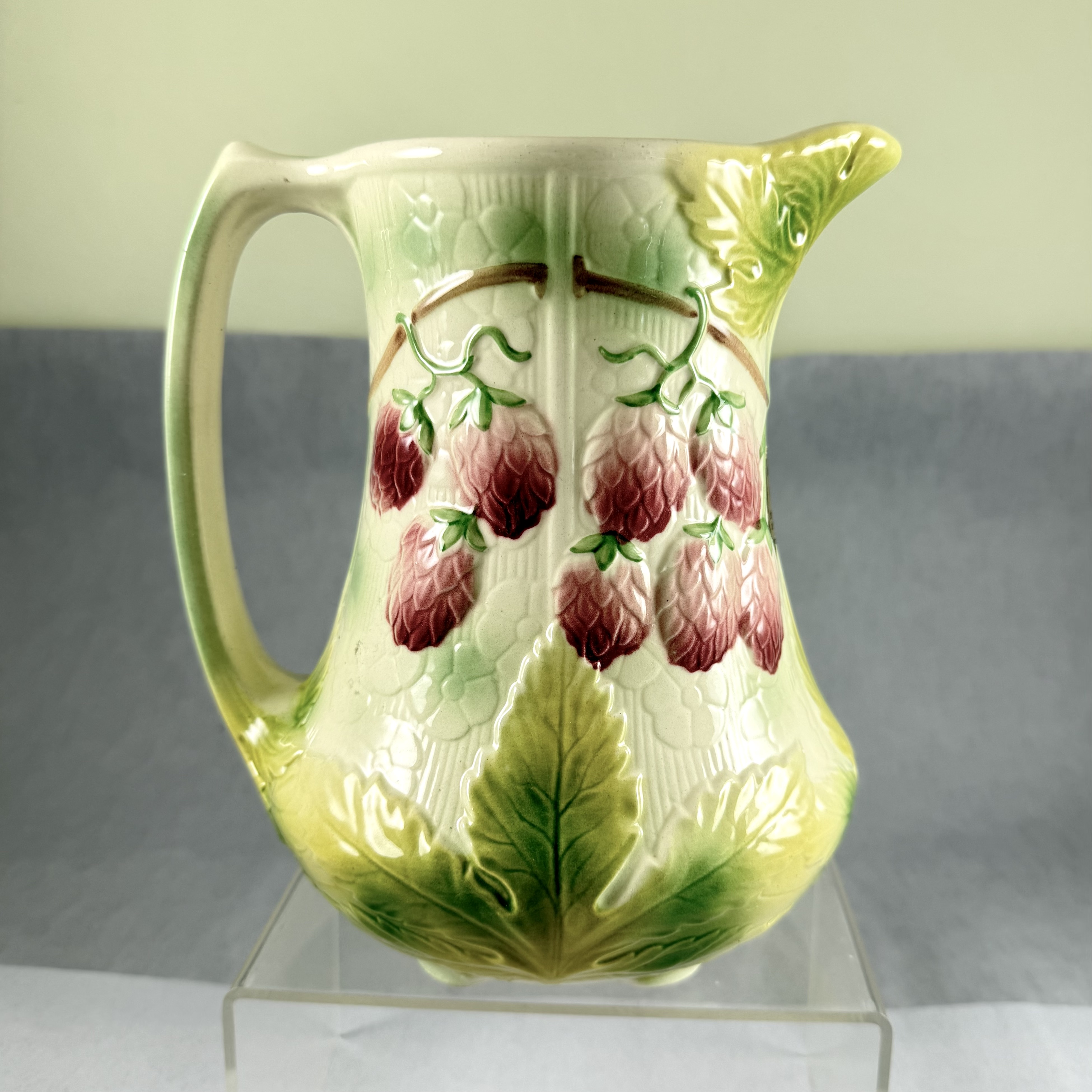 St. Clement French Barbotine Raspberry Pitcher