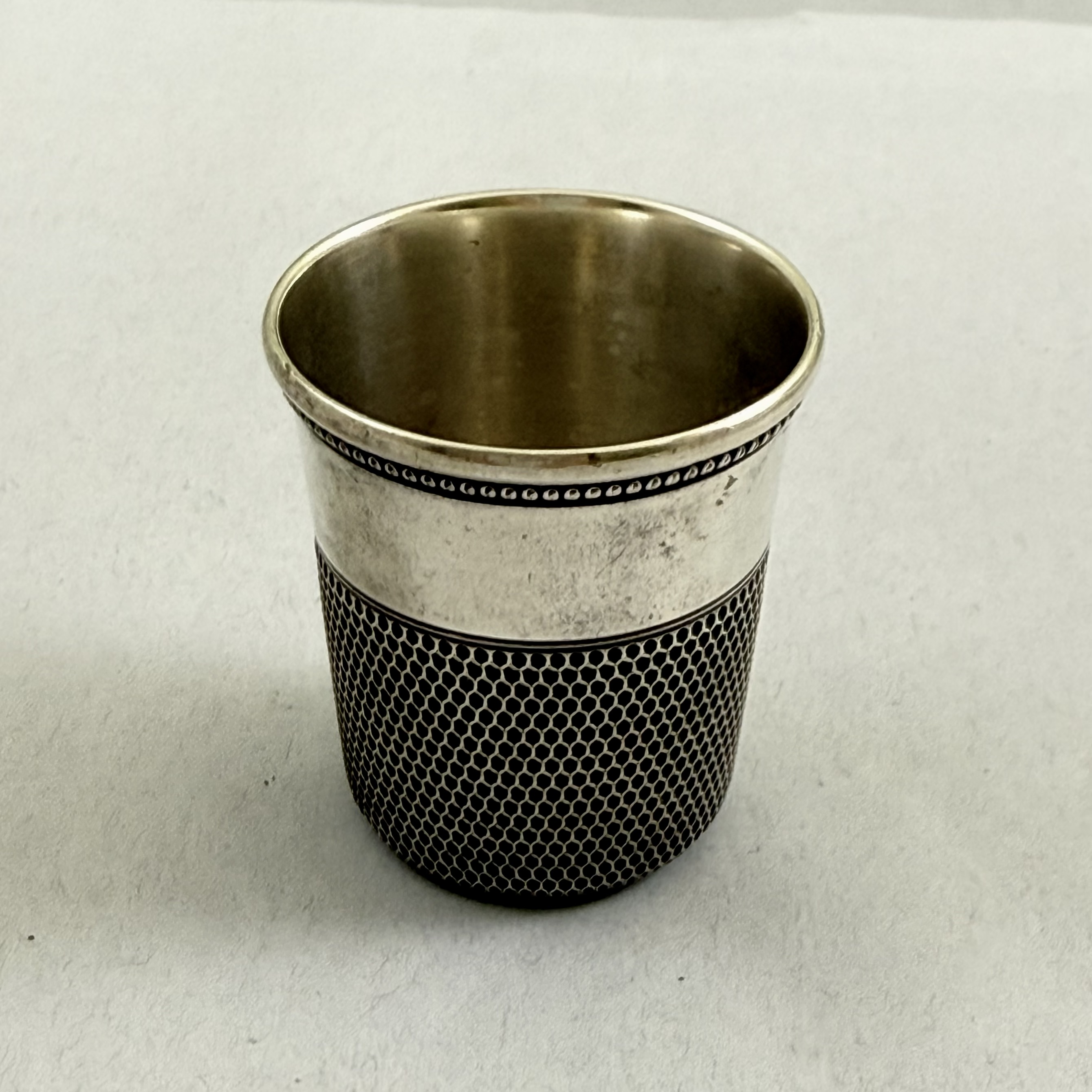 Simons Bros Sterling Silver Thimble Two oz. Jigger Measure or Shot Cup Bar Tool