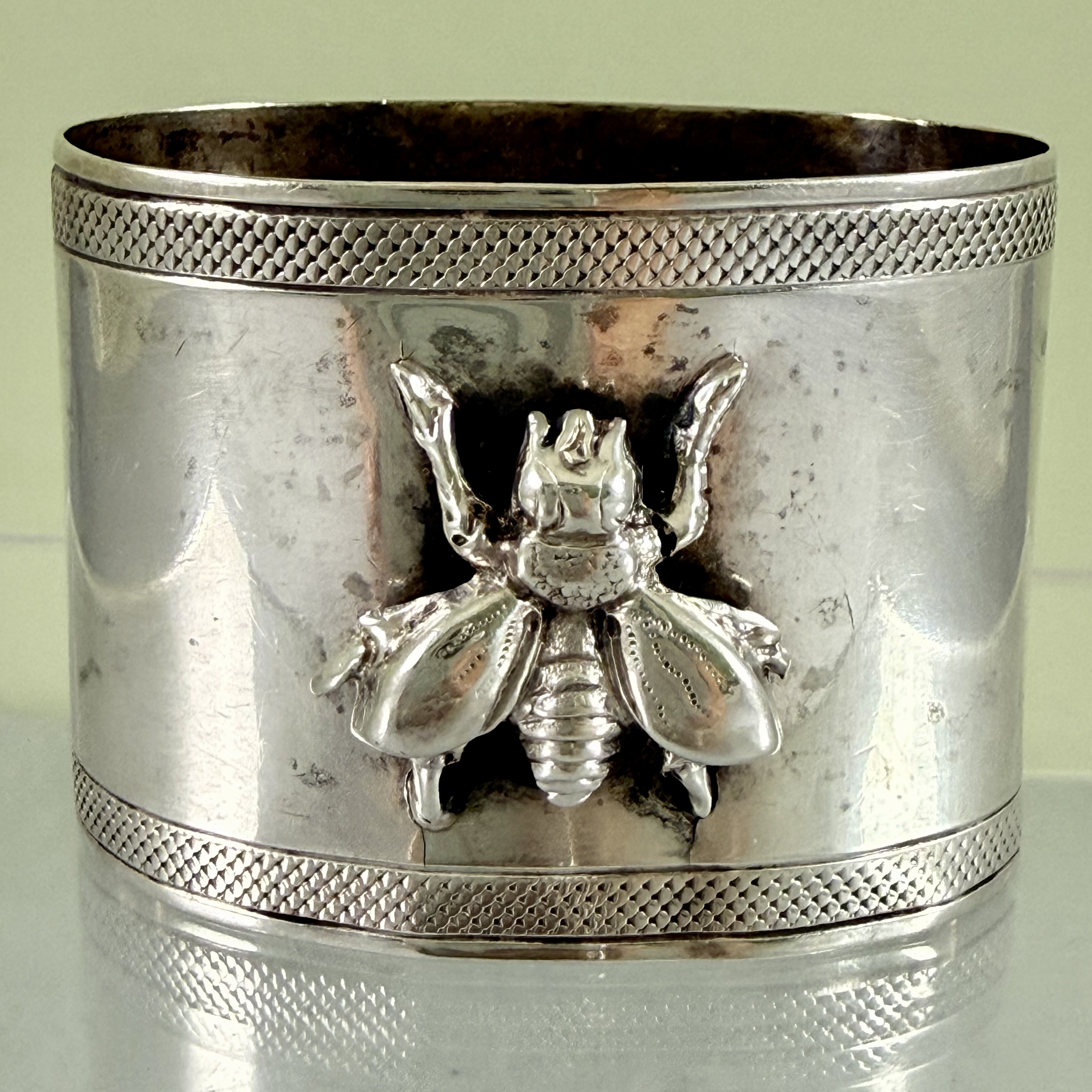 Sterling Silver French Bumblebee Napkin Ring