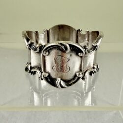 Sterling Silver Napkin Ring - Scroll Banded